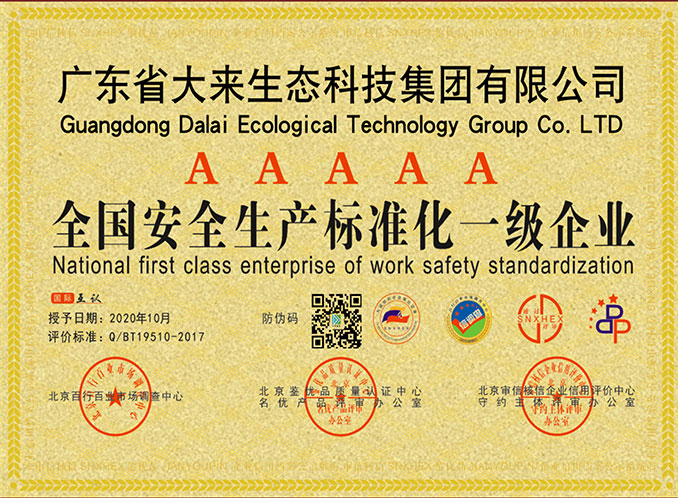 安全生產(chǎn)許可證標準化一級企業(yè)